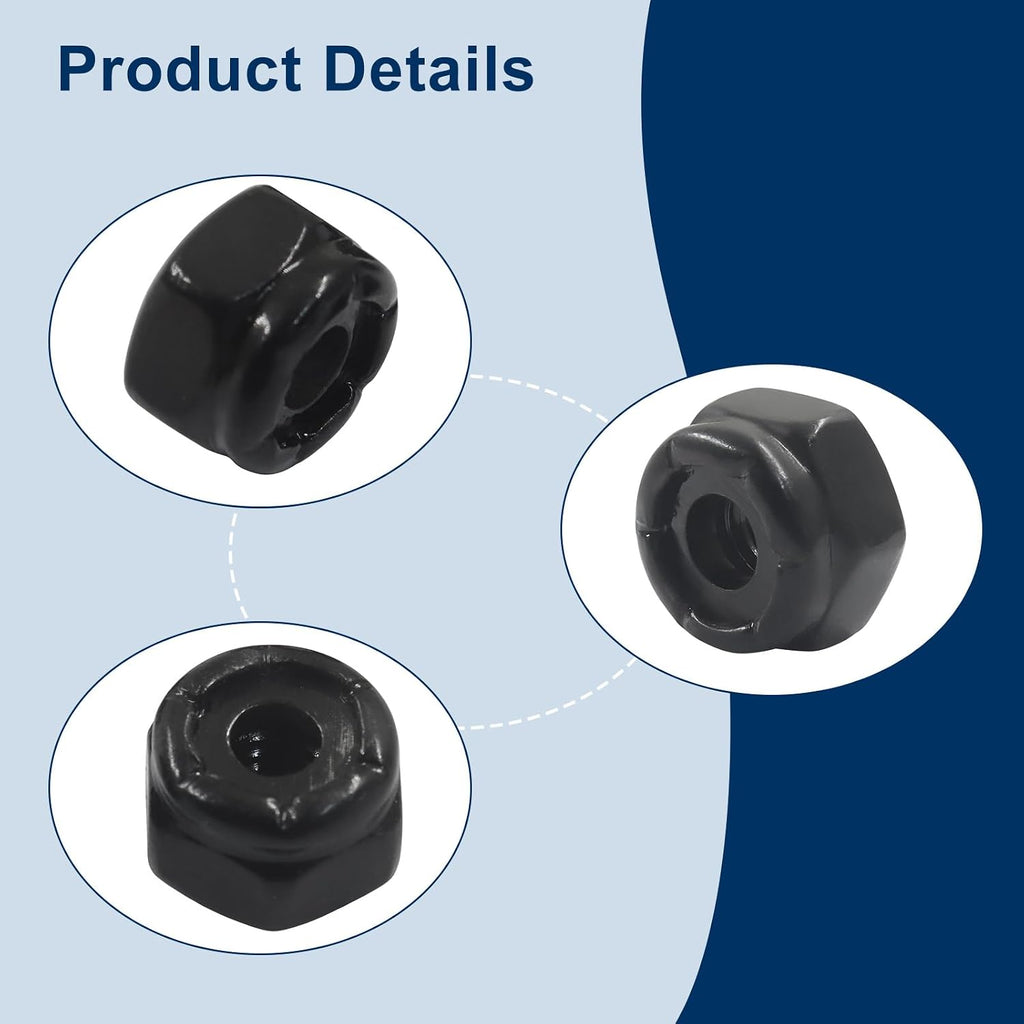 50 Pack #8-32 Nylon Insert Hex Lock Nuts
