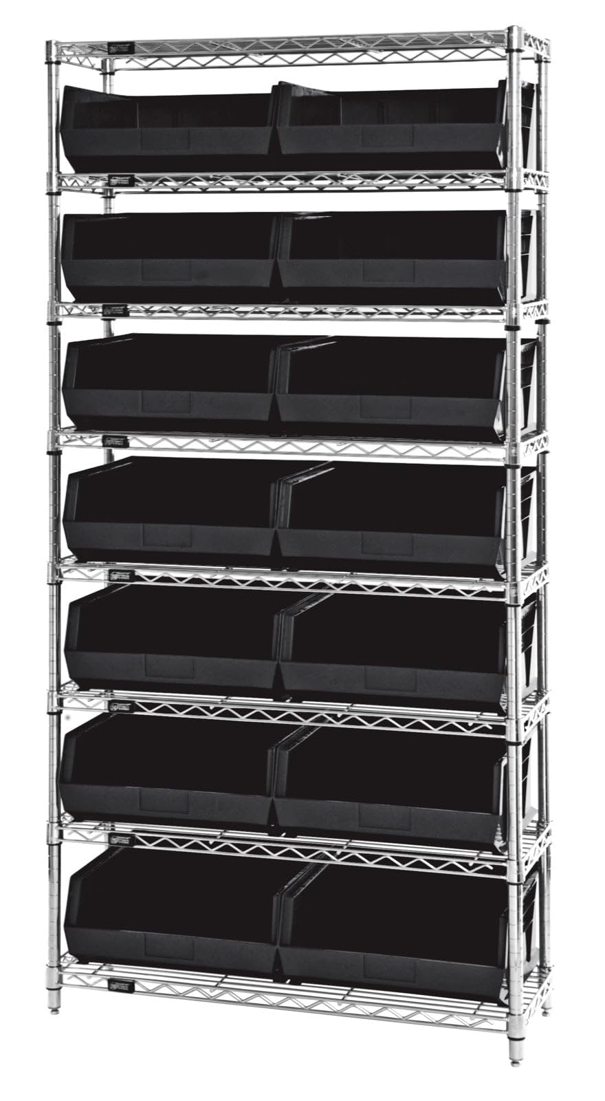 Quantum Storage QUS250 Heavy-Duty Stackable Plastic Storage Bins for Workshop, Warehouse & Garage, Ultra Stack &