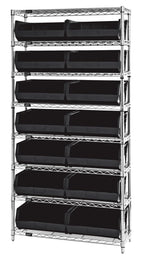 Quantum Storage QUS250 Heavy-Duty Stackable Plastic Storage Bins for Workshop, Warehouse & Garage, Ultra Stack &