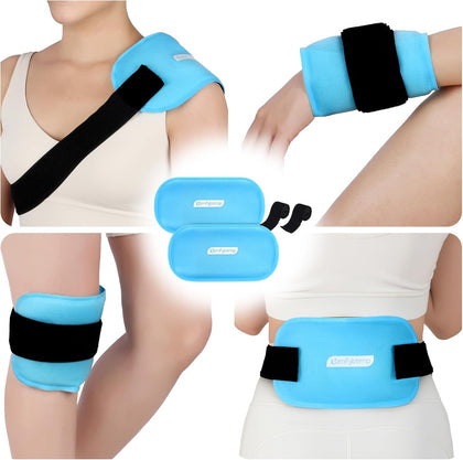 Gel Ice Packs for Injuries Reusable, Hot Cold Compress Ice Packs