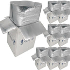 8 Pack 7x6x10'' Small Insulated Shipping Boxes with Bag Liners