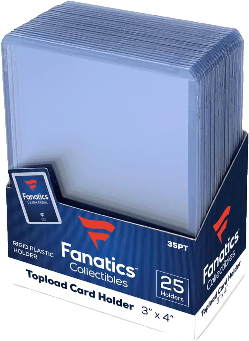 Collectibles 35pt 3x4 Top Loaders, 25 Count - Standard Size Clear Rigid Card Holders for Trading Card Protection
