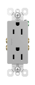 Legrand radiant 15 Amp Decorator Duplex Outlet Gray 1 Pack