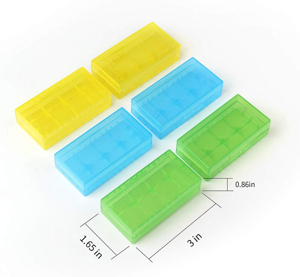 6pcs-Battery Storage Case for 18650 or CR123A Battery