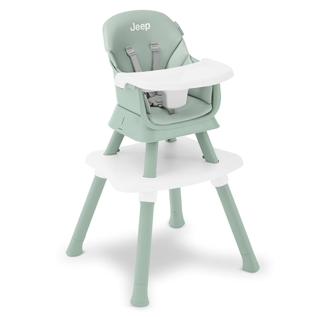 Jeep Milestone 6-in-1 High Chair by Delta Children - High Chair Converts to Stool, Booster Seat, Toddler Chair