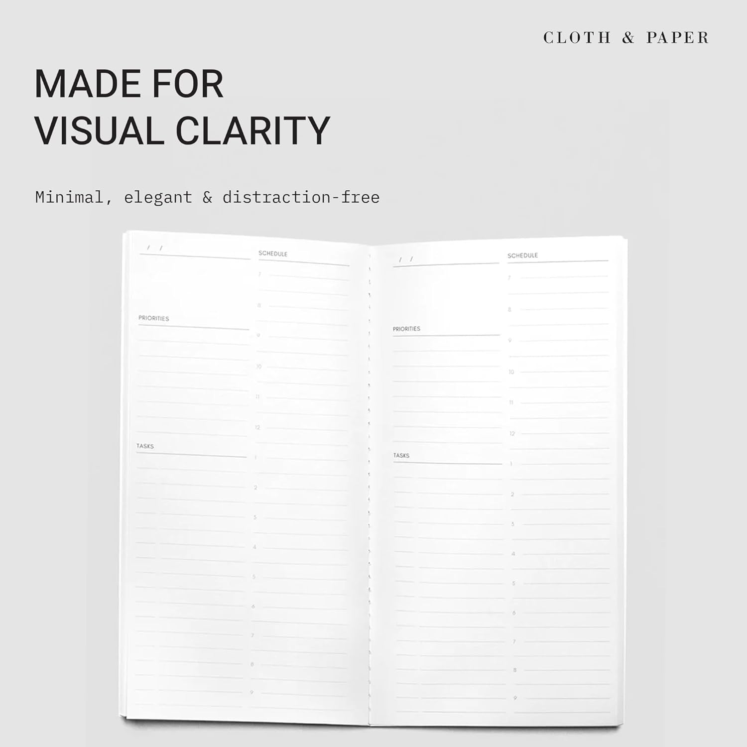 Travel Notebook | Undated Daily Planner – Verona | A5 Slim Daily Planner 4.3" x 8.3" | Productivity Planner with