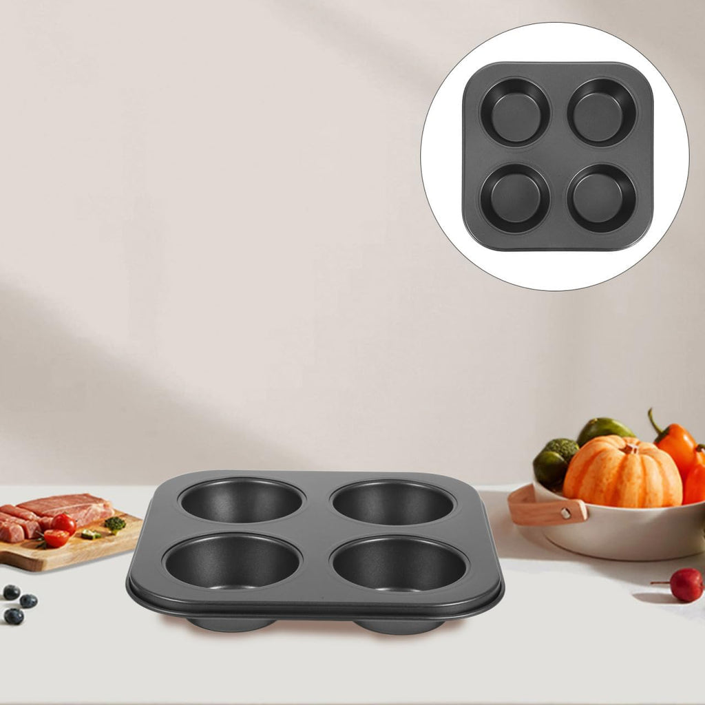 Jumbo Muffin Pan 4 Grids Muffin Baking Cups Non-stick for Home Professional Use