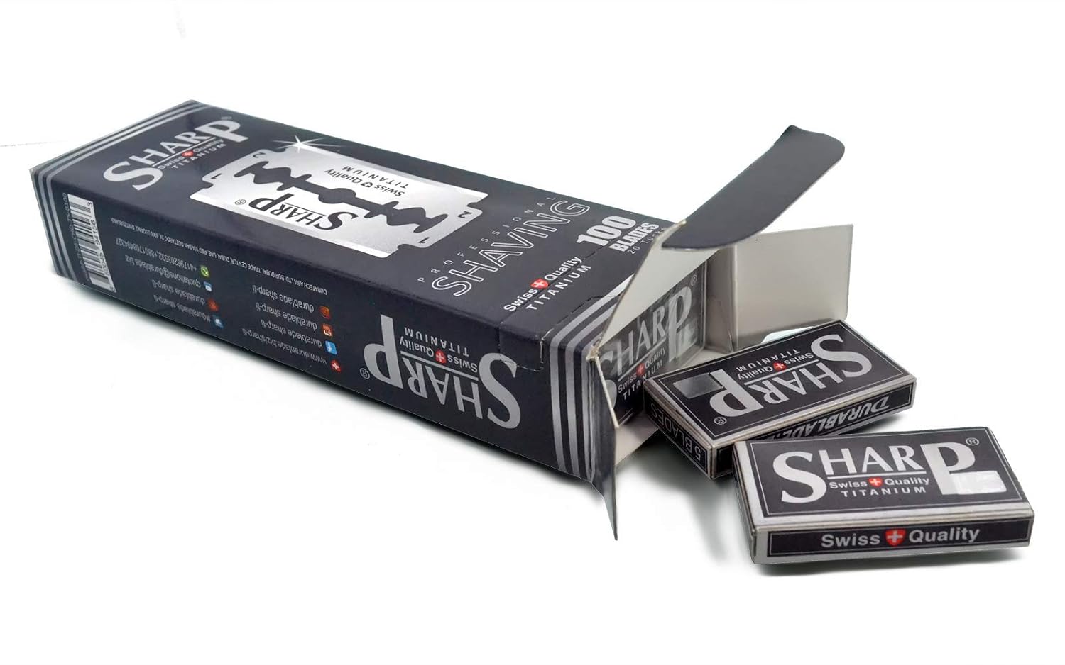 100 Sharp Titanium Double Edge Razor Blades For Safety Razor - Men's Safety Razor Blades For Shaving For Men For A