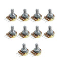 Comimark 10Pcs WH148 Type B10K Ohm Linear Taper Rotary Potentiometer Panel Pot 3 Pin