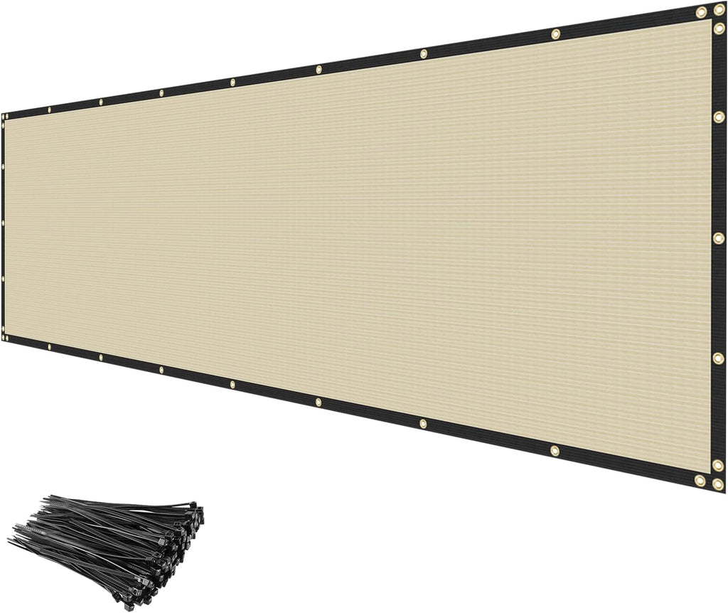 Privacy Fence Screen 4' x 50' Heavy Duty Fencing Cover Mesh Windscreen Cloth for Outdoor Garden Patio Backyard Chain
