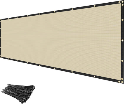 Privacy Fence Screen 4' x 50' Heavy Duty Fencing Cover Mesh Windscreen Cloth for Outdoor Garden Patio Backyard Chain