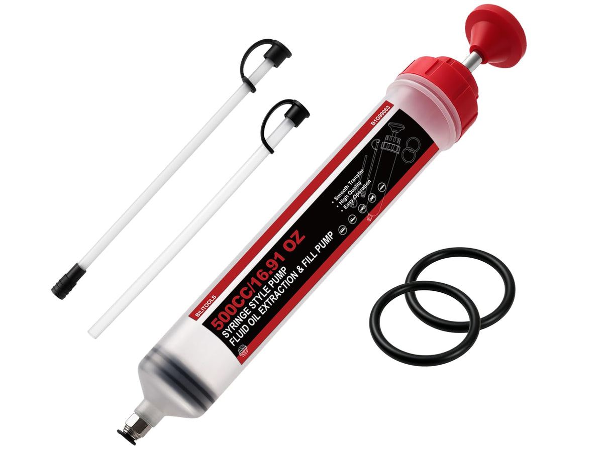 BILITOOLS 500ml Fluid Extractor Syringe, Oil Suction Pump