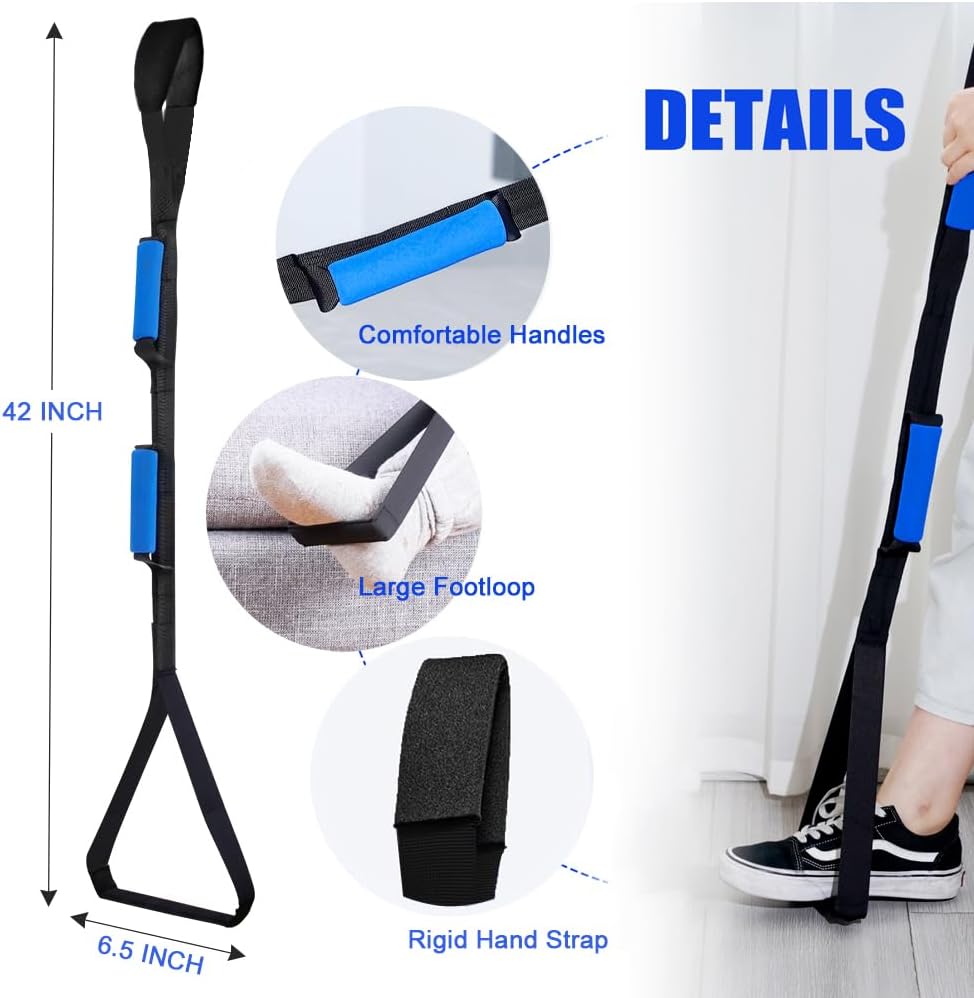 42 Inch Leg Lifter,Leg Lifter After Hip Replacement with Large Foot Loop,Mobility Aid for Disables and Elderly,Leg