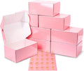 9"x6"x4" 30 Pack Shipping Boxes, Glossy Pink Corrugated Cardboard Mailing Boxes for Small Business Packaging