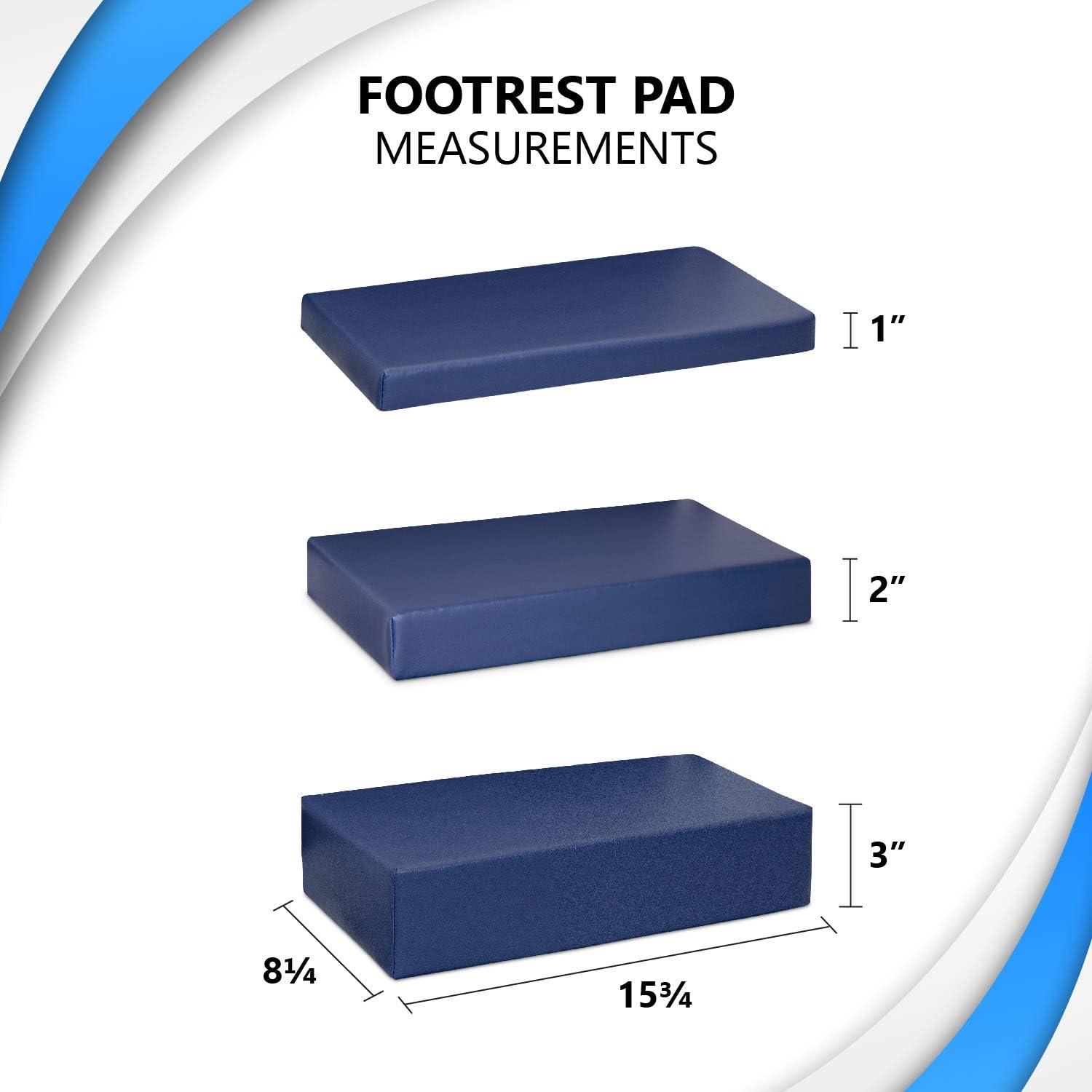 Wheelchair Foot-Rest Extender Elevating Pad - Leg Cushion Protector | Secures Easily with Quick-Release Strap Seat