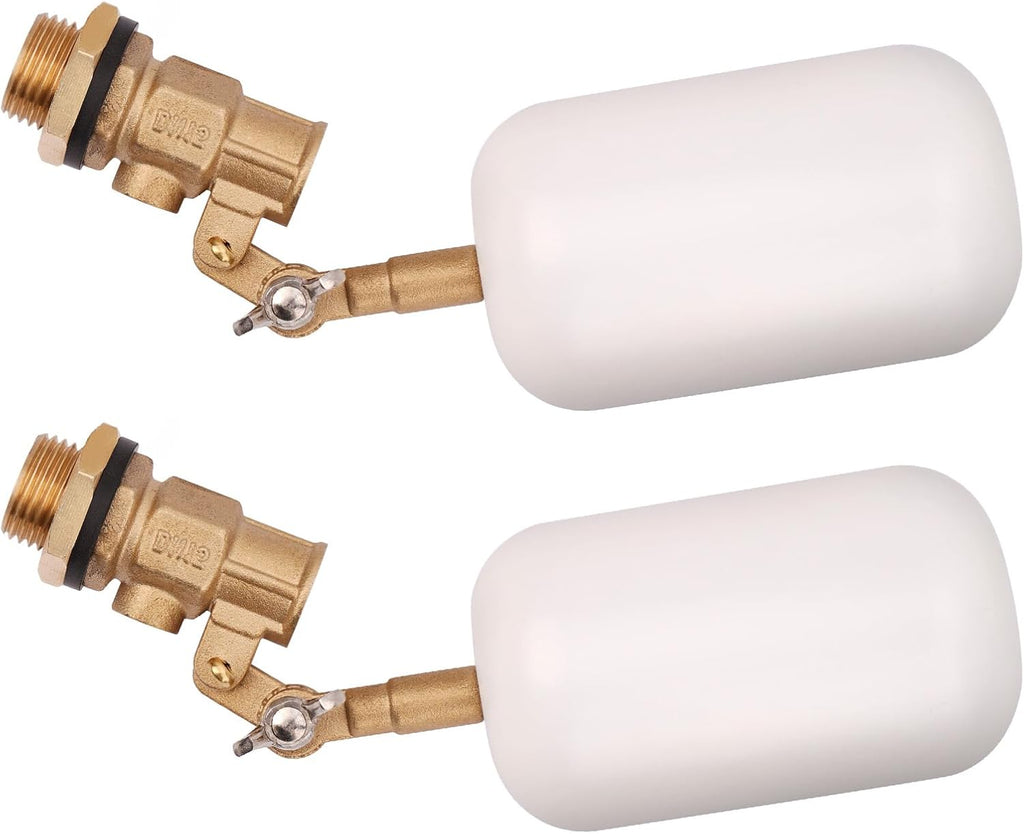 2 Pack 1/2 Inch Brass Water Float Valve Pool Auto Fill Float Valve