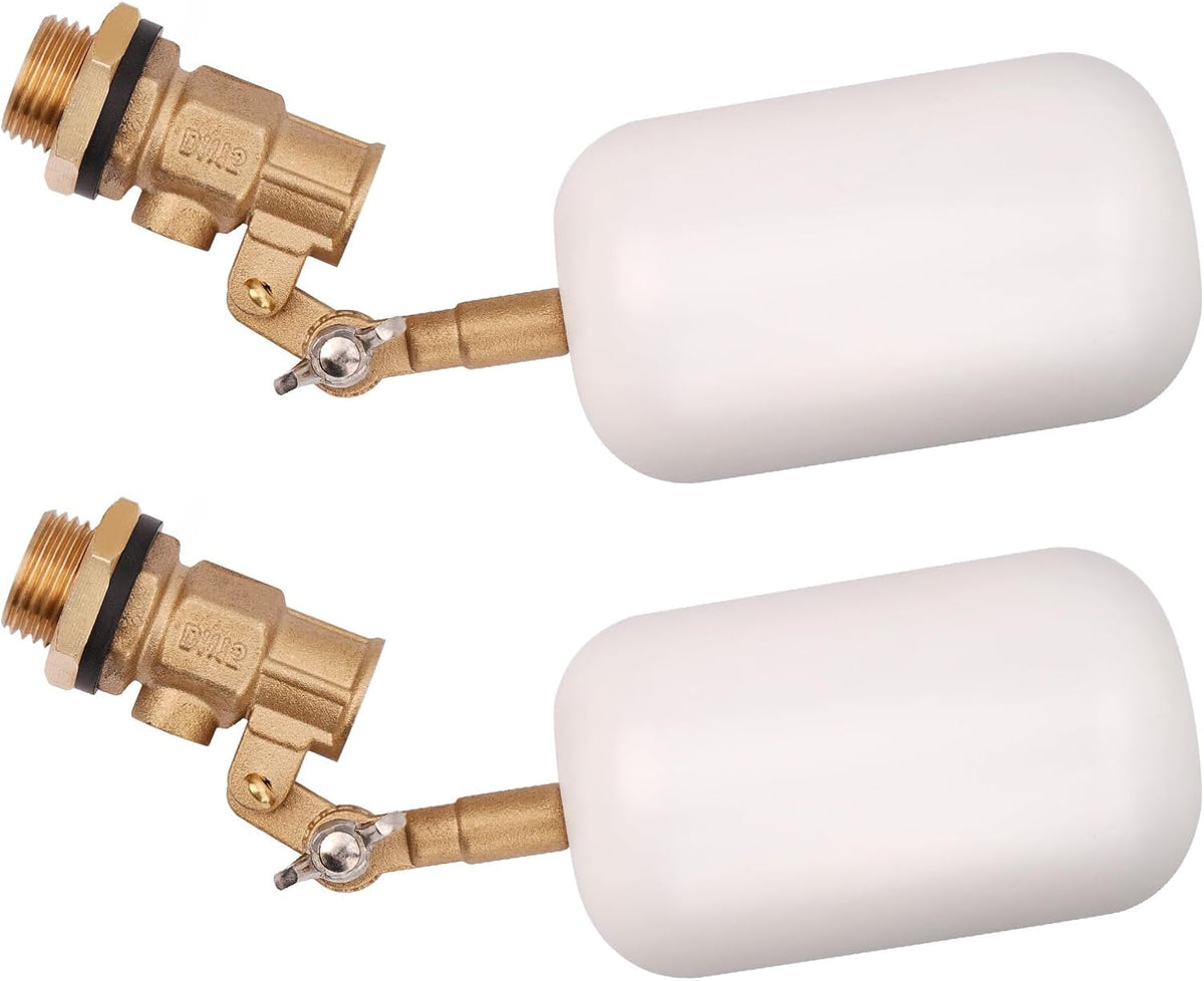 2 Pack 1/2 Inch Brass Water Float Valve Pool Auto Fill Float Valve