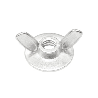 50 Pieces 1/4''-20 Washered Wing Nut, Zinc Plated Hurricane Hardware Butterfly Nuts with Washer for Fasteners, Silver