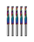 5Pcs 1/8in Solid Carbide 1Flute End Mill, DLC(Ta-C) Coated