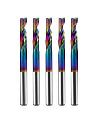 5Pcs 1/8in Solid Carbide 1Flute End Mill, DLC(Ta-C) Coated