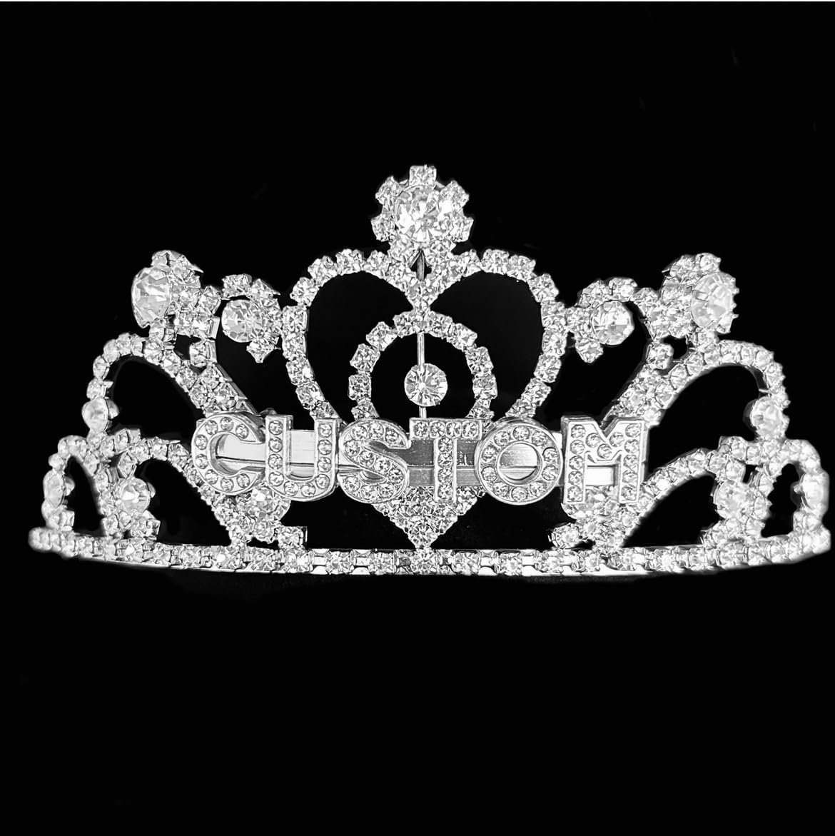 NaughtyBrit Silver Custom Text Tiara