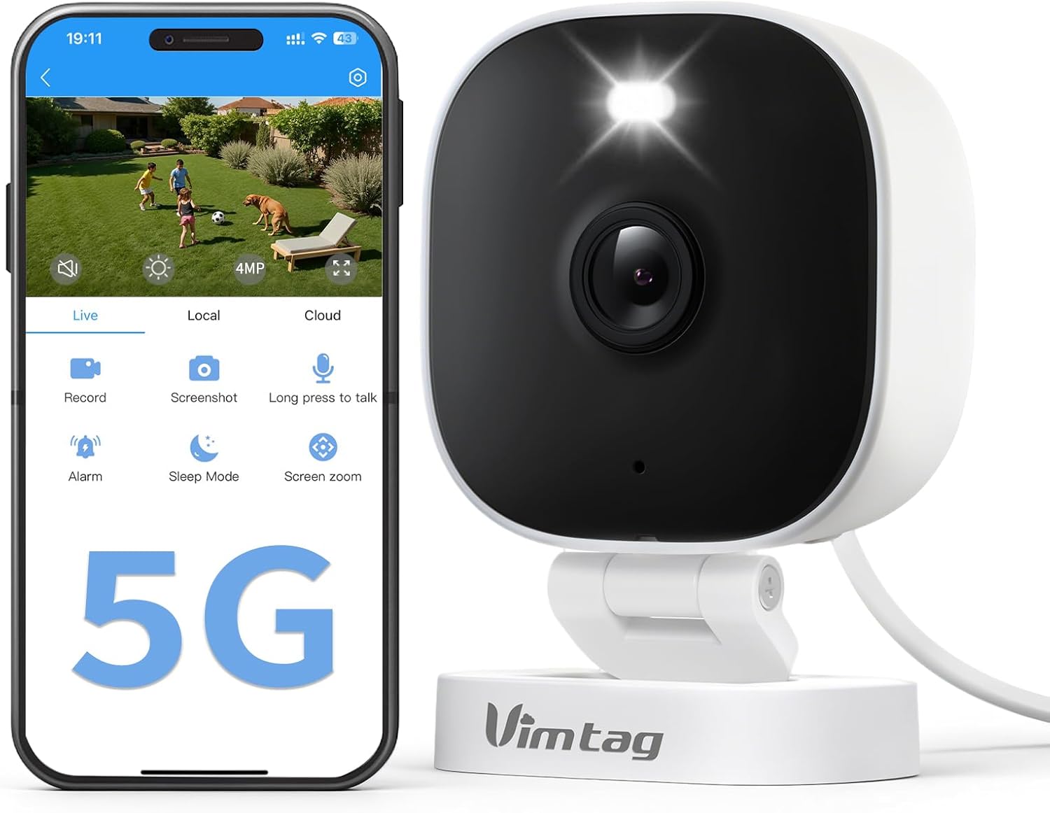 Security Camera Outdoor Indoor, 2.5K Cameras for Home Security Pet/Dog, Color Night Vision, Baby Monitor, Motion