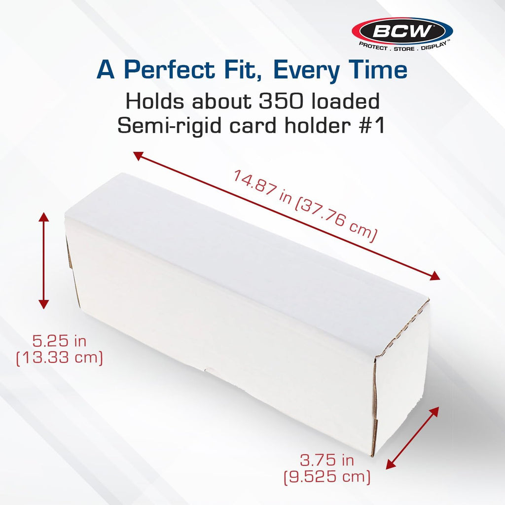 14-Inch Semi-Rigid #1 Storage Box - 3ct | Holds 350 Semi-Rigid Card Holders | Vertical Card Organizer | Ideal for