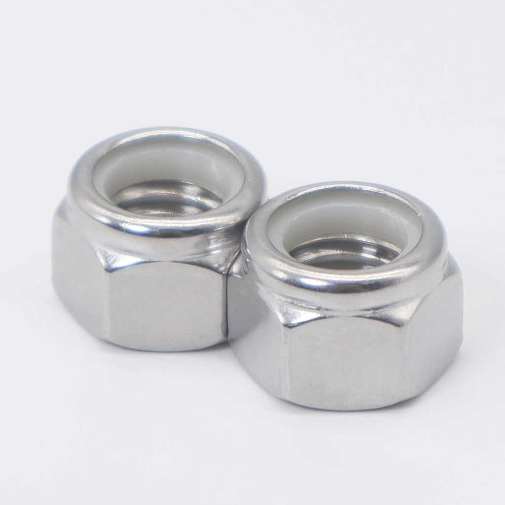 #6-32 Lock Nuts,304 Stainless Nylon Insert Locknuts for Bolts, Nylock Nuts 120 Pack