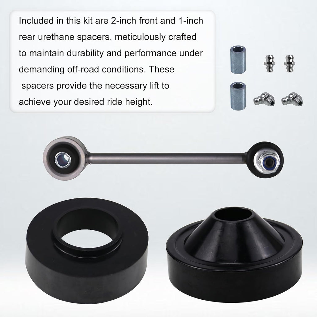 RYANSTAR 2" Front&1" Rear Lift Kit Compatible with 07-18 Jeep Wrangler JK