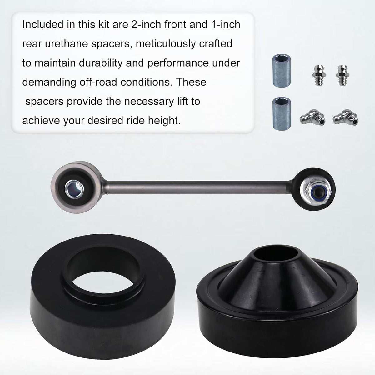 RYANSTAR 2" Front&1" Rear Lift Kit Compatible with 07-18 Jeep Wrangler JK