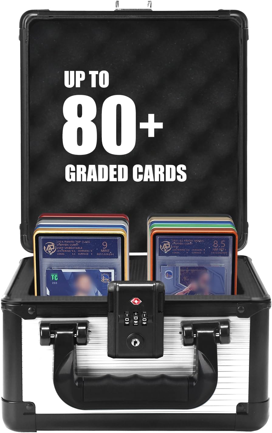 Graded Card Case Upgraded Sports Card Storage Box Waterproof Trading Card Holder, Compatible with PSA BGS CSG FGS Up