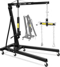 2-Ton Folding Engine Hoist with Leveler, 4400 Lbs Capacity