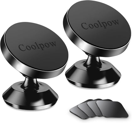 【2 Packs Magnetic Phone Holder for Car【Strong Magnet】 Phone Holders for Your Car Phone Holder Mount【4 Metal Plate】