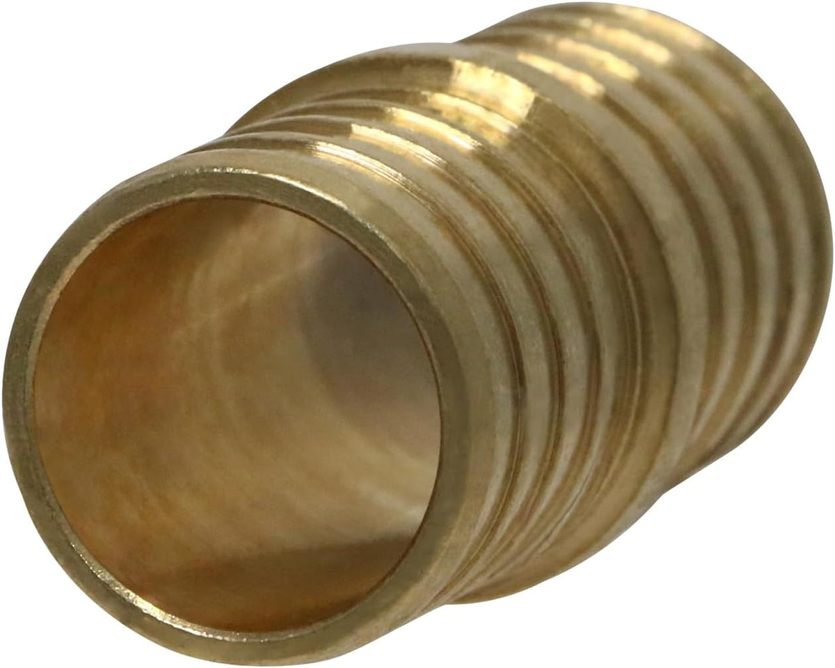 10 PIECES XFITTING 1" X 1" PEX COUPLINGS - BRASS CRIMP FITTINGS, BRASS, FULL PORT