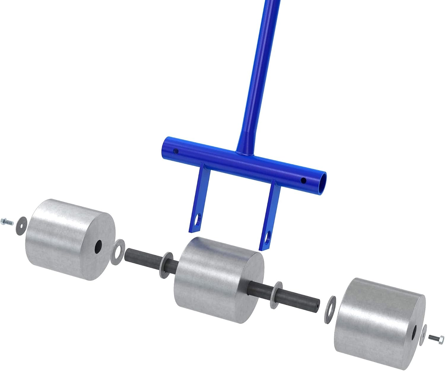 14-556 Linoleum Roller 100 LB Solid Steel Flooring Roller with Floating Axle Rollers Rust Resistant Frame