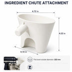 Pouring Chute Attachment compatible with KitchenAid Artisan Stand Mixer