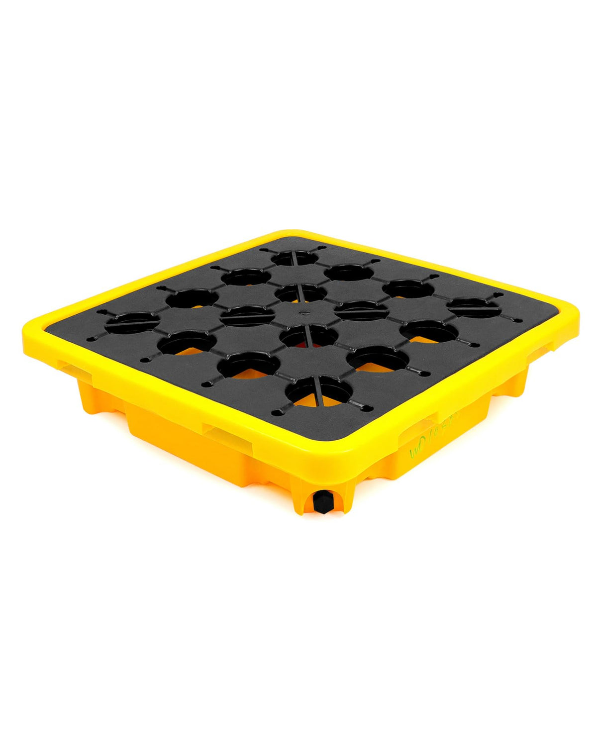Single Drum Spill Containment Pallet – 26x26in Static Spill Platform for Workshop, Lab & Storage