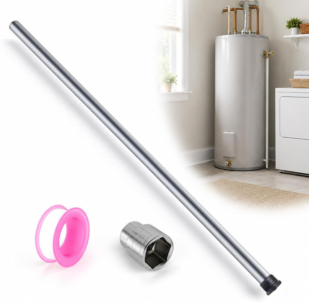 29" Magnesium Anode Rod for Hot Water Heater, 3/4" NPT