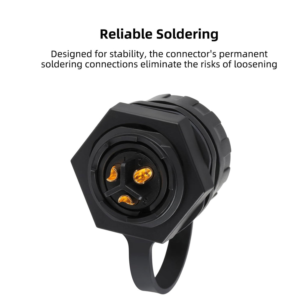 CNLINKO YM-20 3-Pin IP68 Waterproof Circular Connector PBT Plastic Shell