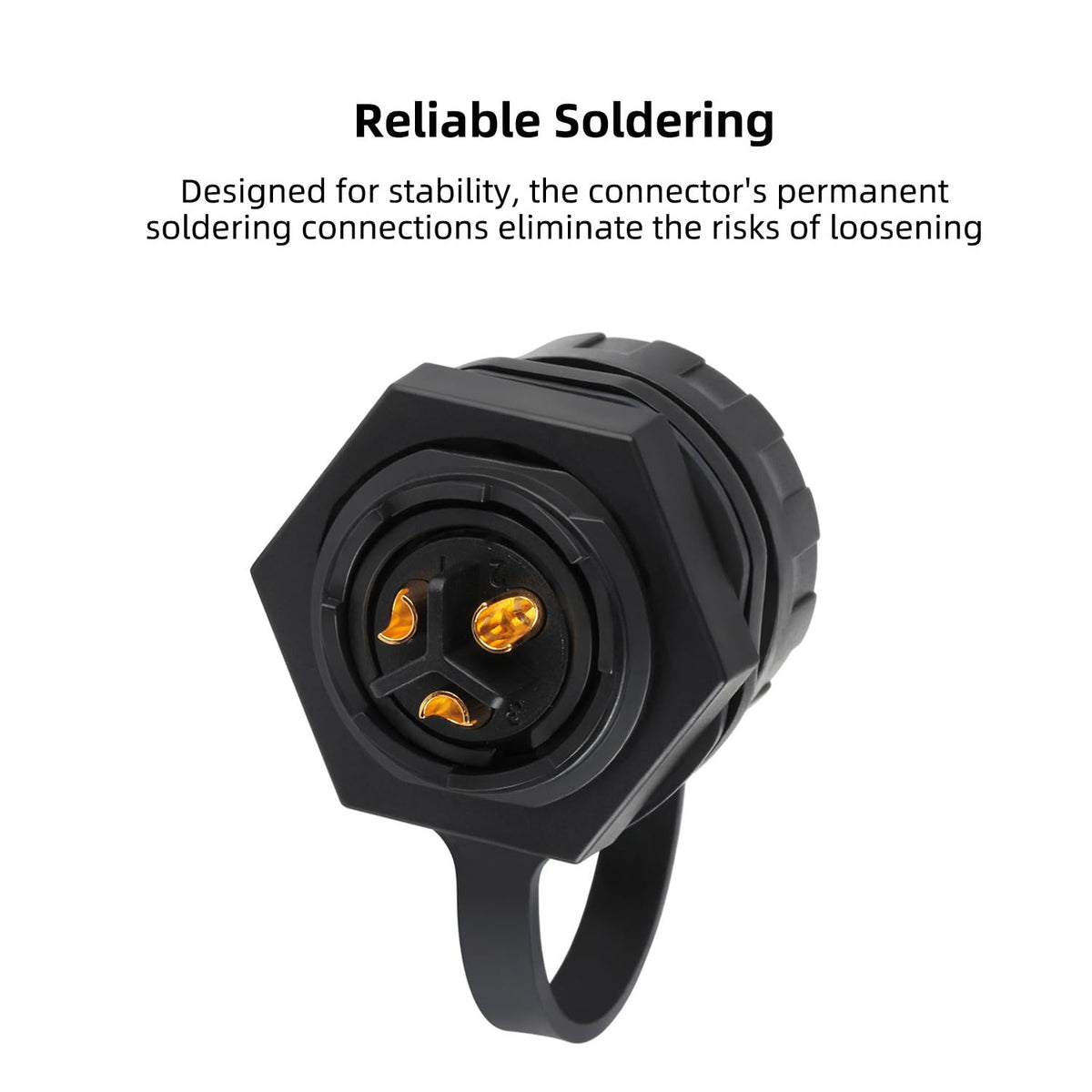 CNLINKO YM-20 3-Pin IP68 Waterproof Circular Connector PBT Plastic Shell