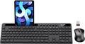 Wireless Keyboard and Mouse Combo, MARVO 2.4G Ergonomic Wireless Computer Keyboard with Phone Tablet Holder, Silent