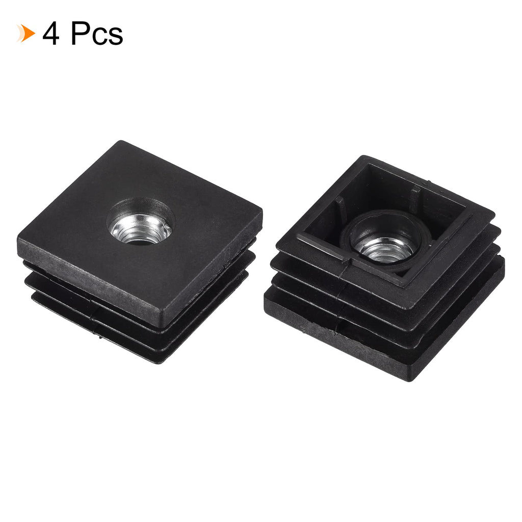 uxcell 4Pcs M8 Thread Inserts for Square Tubes for 28x28mm ID Tube