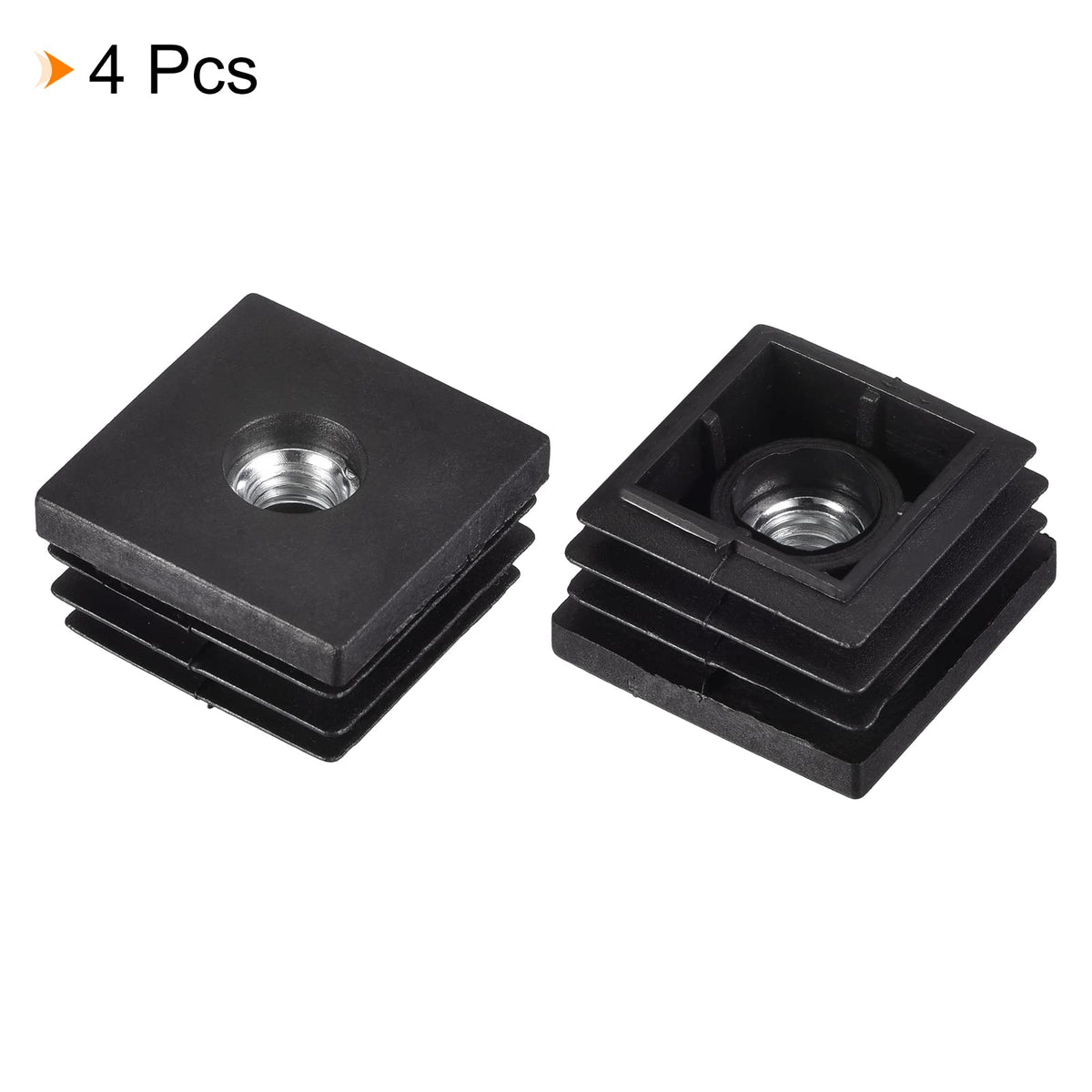 uxcell 4Pcs M8 Thread Inserts for Square Tubes for 28x28mm ID Tube