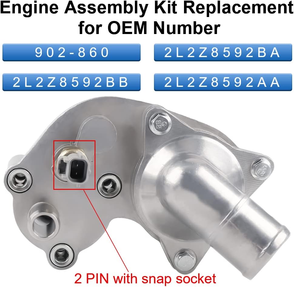 2L2Z8592BA Aluminum Thermostat Housing Compatible with 2002-2010 Explorer