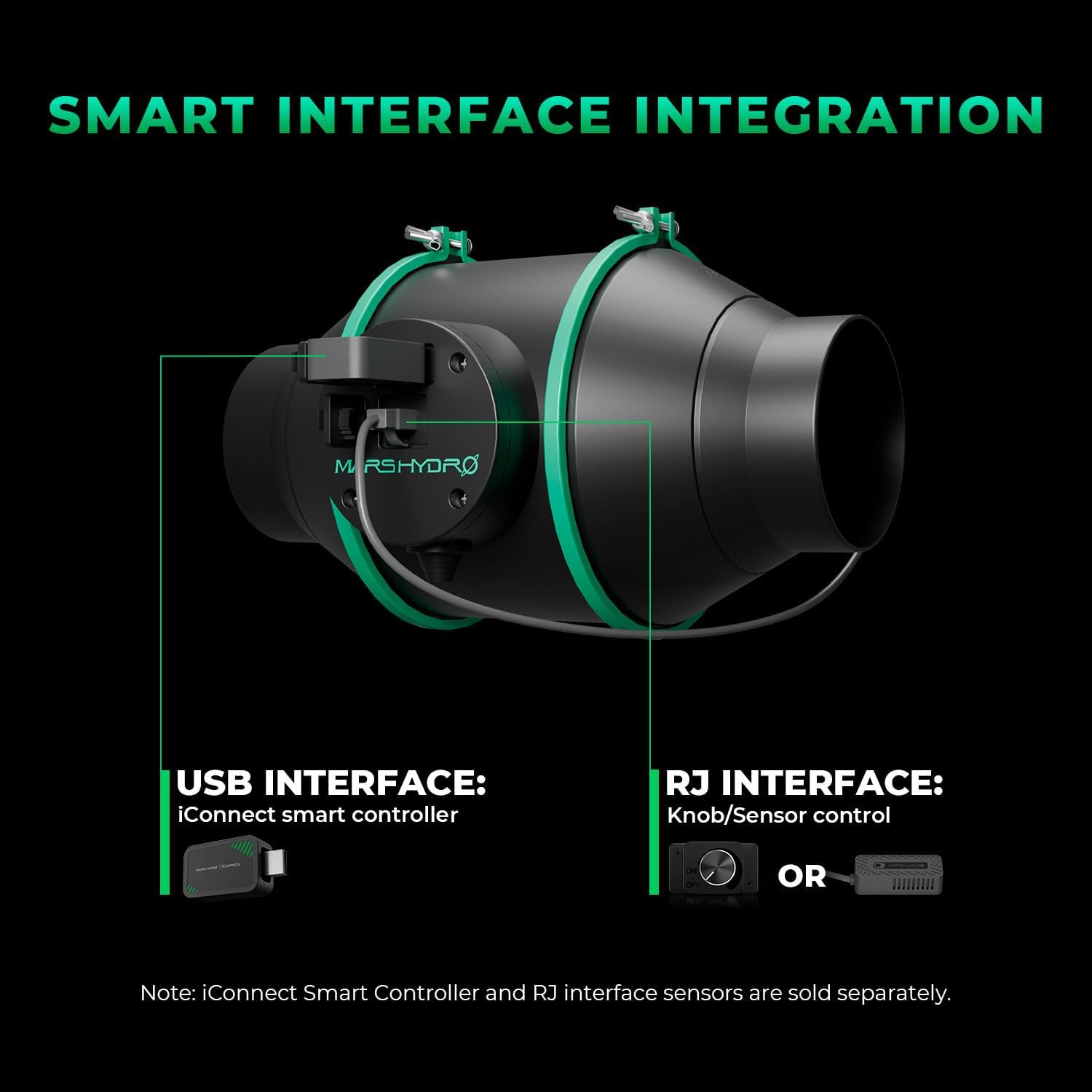 iFresh 6" Grow Tent Exhaust Fan kit with RJ12 Speed Controller | Air Filtration ,Ventilation System with Quiet Inline