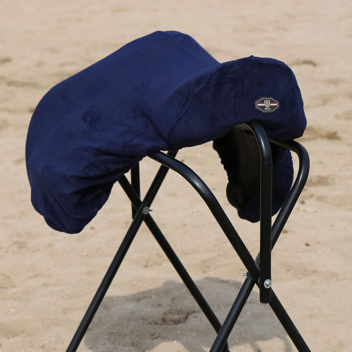 Fleece Saddle Cover for GP/Close Contact Saddles, Dust Protection, Machine Washable, Elastic Fit -Navy