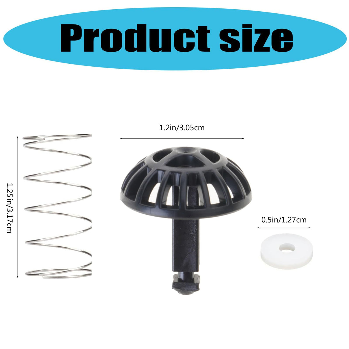 Brew Basket Spring Stopper Kit 2-Pack Replacement for Various Coffee Makers, Sturdy ABS & Metal Build, Tool-Free Installation