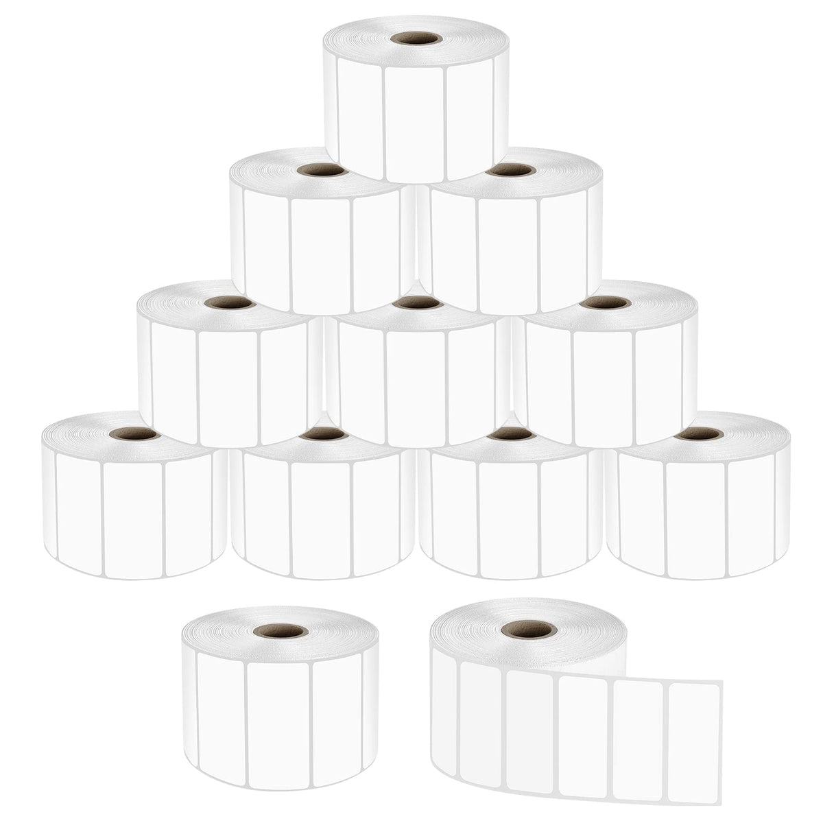 2" x 1" Sticker Labels, 12,000 Direct Thermal Labels, 12 Rolls