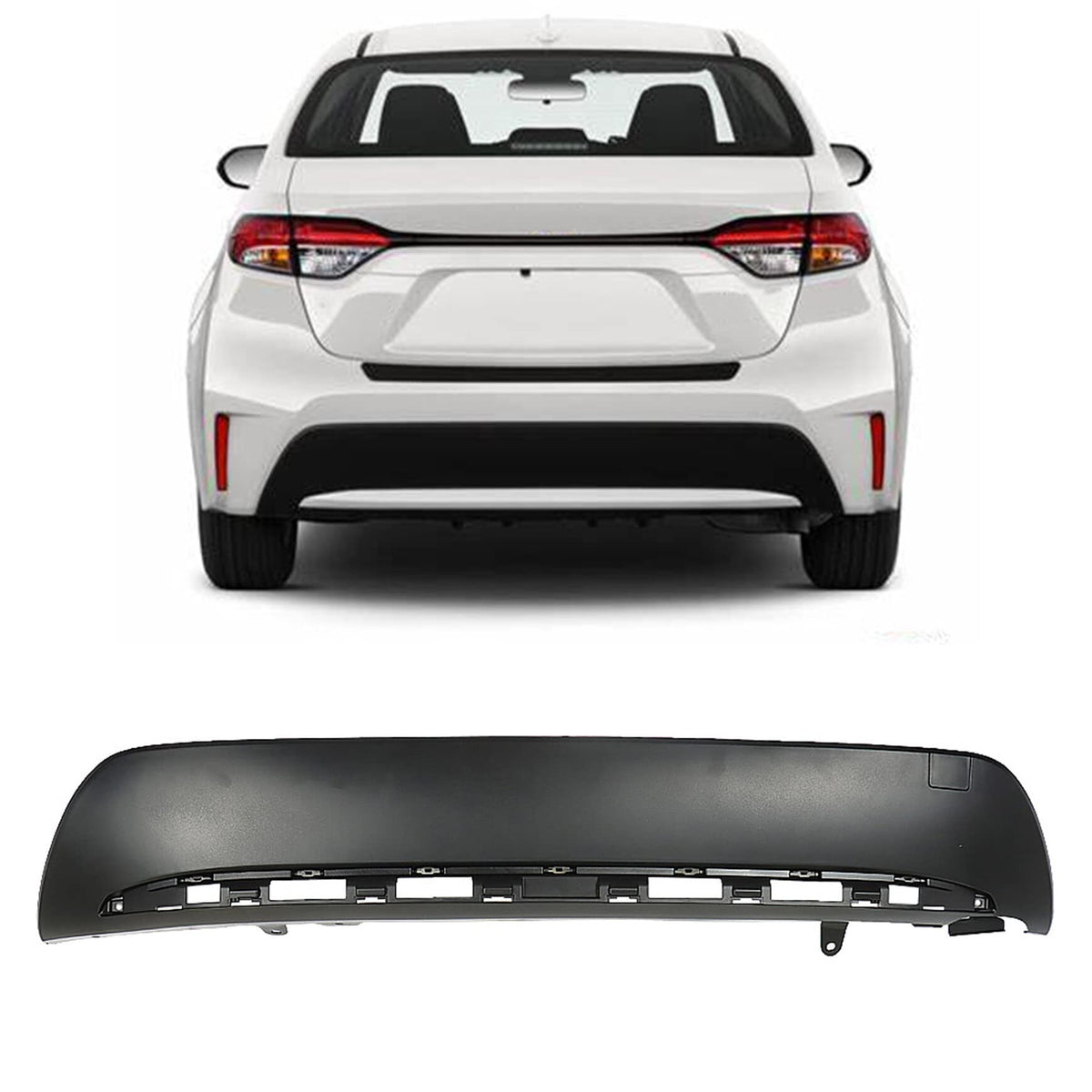 Silscvtt Rear Bumper Lower Molding Trim Replacement for Corolla 2020 2021