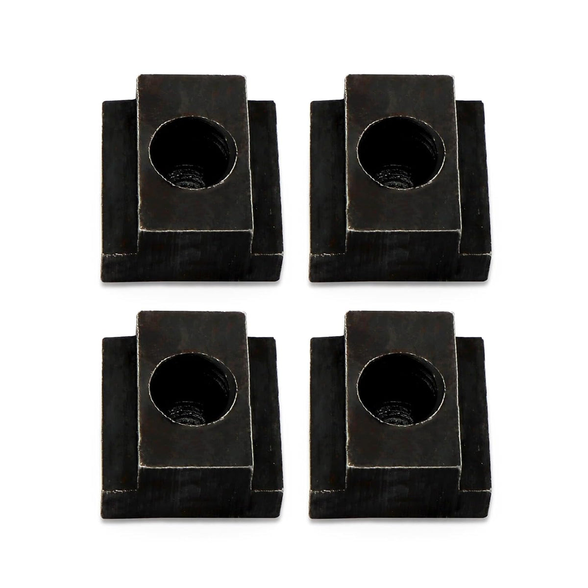 T-Slot Nut Black Oxide Finish, 1/2"-13 Thread Size, 5/8 in Table Slot Size, 4Packs